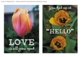 2pcs 5x7 Floral Cards with Quotes